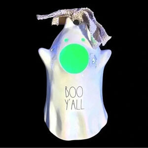 NEW Rae Dunn - BOO Y'ALL - Luster Ghost Ceramic Birdhouse/Home Decor by Rae Dunn